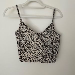 Cheetah-print SHEIN Wrap Tank